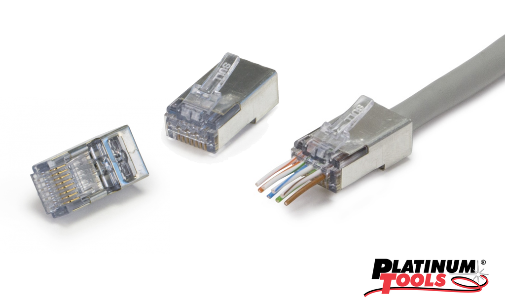 Cat6 UTP Arc Latch Easy Pass Through RJ45 Connector  Advanced Fiber  Cabling & Data Center Infrastructure from CRXCONEC