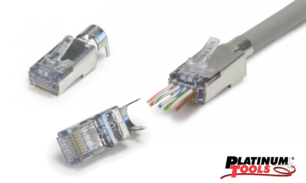 STP Cat6 Pass-Through RJ45, External Ground -- ezEX44
